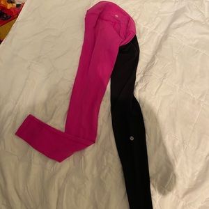 Reversible dark pink and black lululemon,